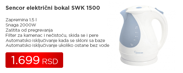 Sencor električni bokal SWK 1500