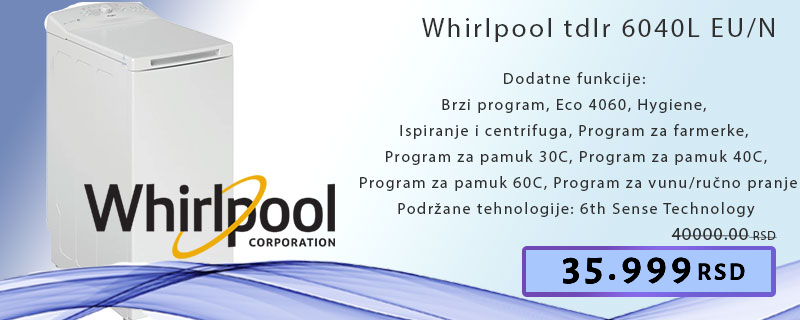 Whirlpool tdlr 6040L EU/N