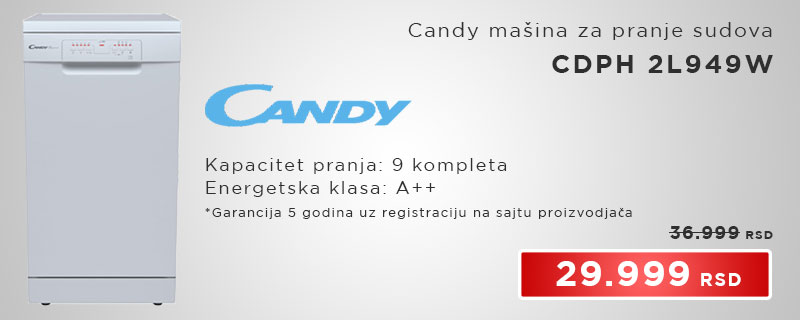 Candy masina za pranje sudova CDPH 2L949W - Cool Shop