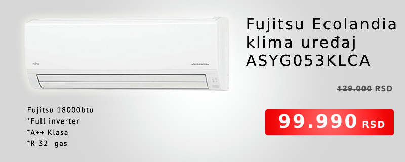 Fujitsu Ecolandia klima uređaj ASYG053KLCA - Cool Shop
