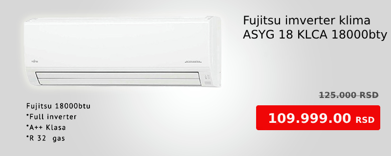 Fujitsu imverter klima ASYG 18 KLCA 18000bty - Cool Shop